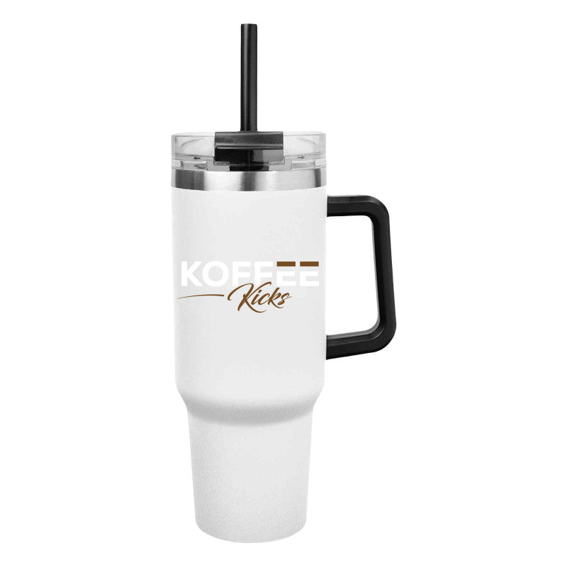 Koffee Kicks 40 Oz. Intrepid Stainless Steel Tumbler
