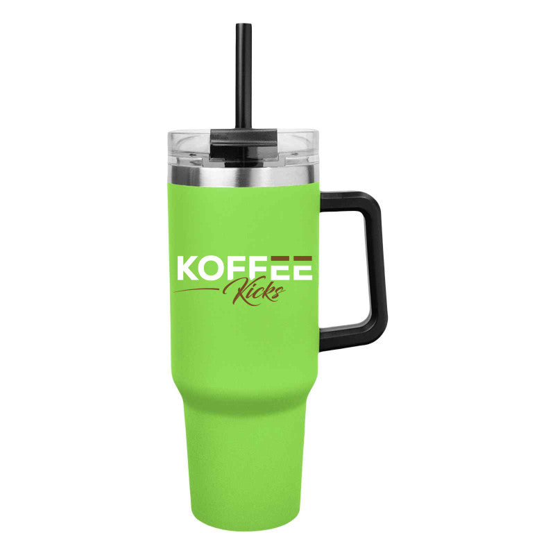 Koffee Kicks 40 Oz. Intrepid Stainless Steel Tumbler