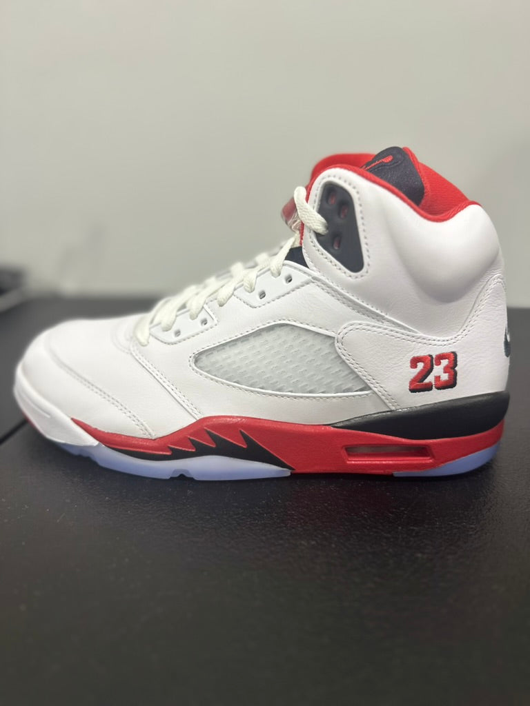 Jordan 5 Retro Fire Red Black Tongue (2025)