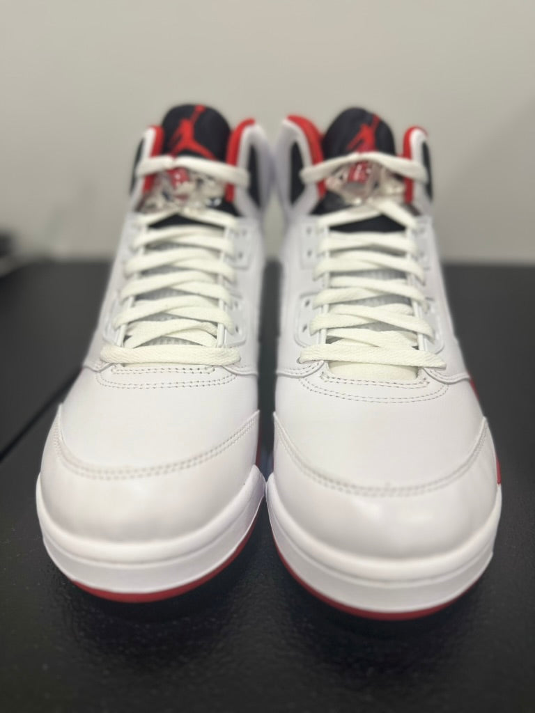 Jordan 5 Retro Fire Red Black Tongue (2025)