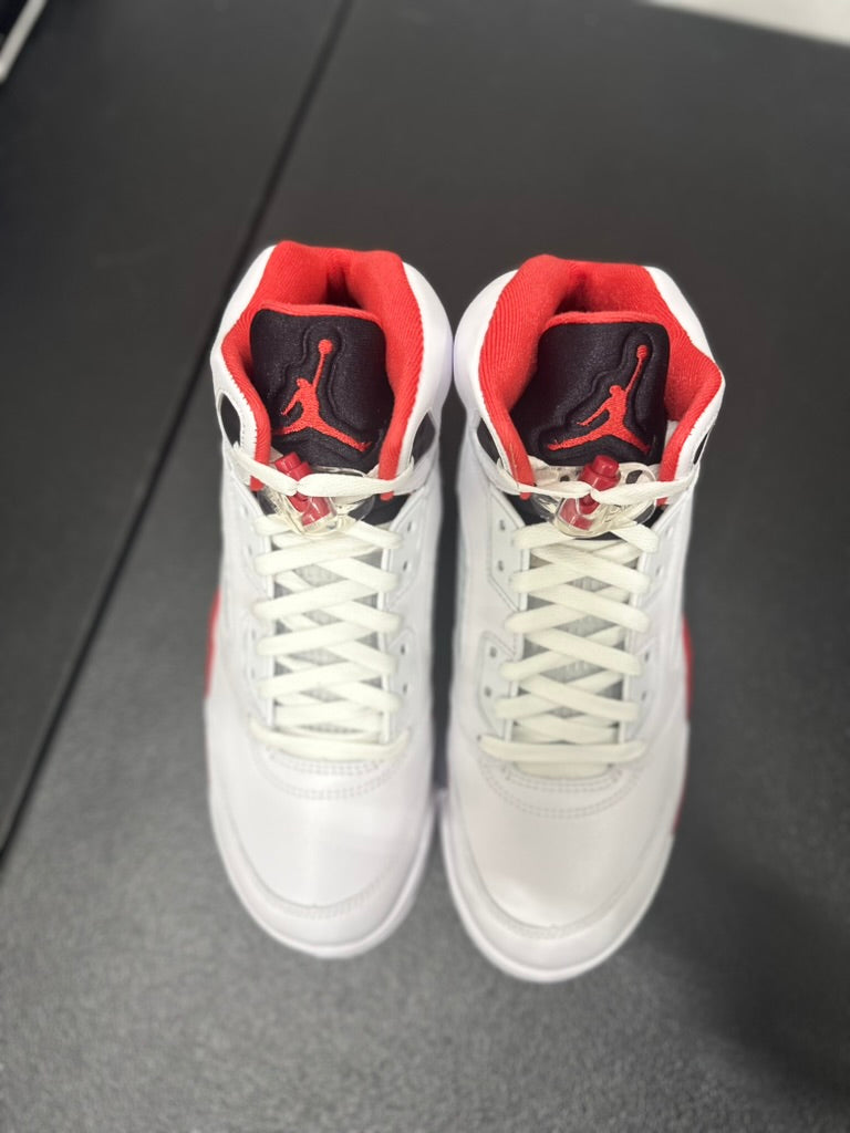 Jordan 5 Retro Fire Red Black Tongue (2025)