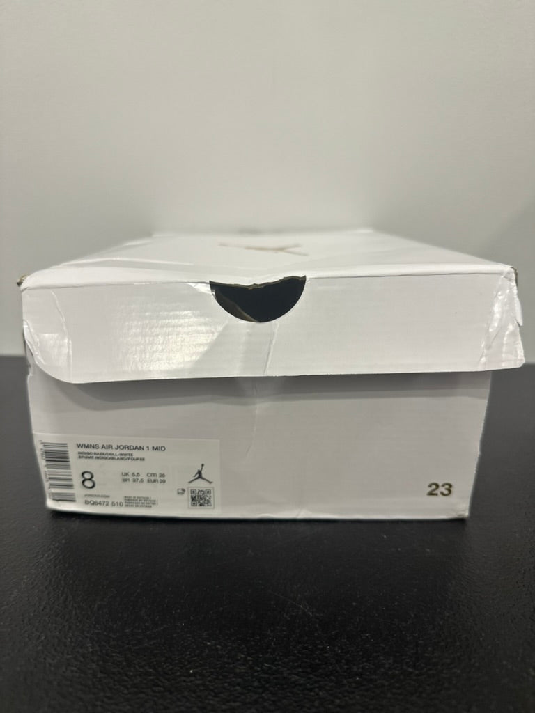 Jordan 1 Mid Indigo Haze Doll White (Women's)
