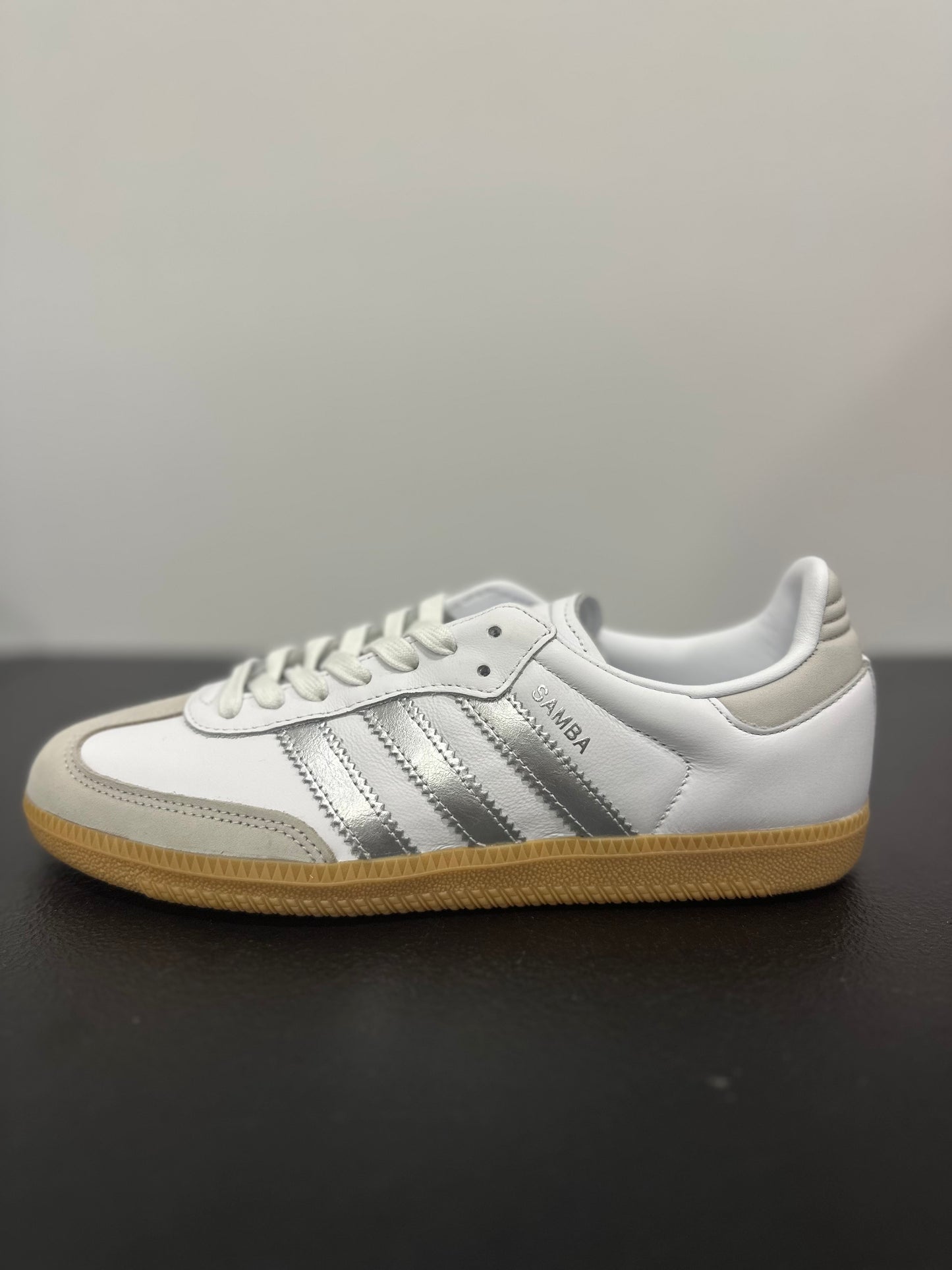 adidas Samba OG White Silver Metallic Grey (Women's)