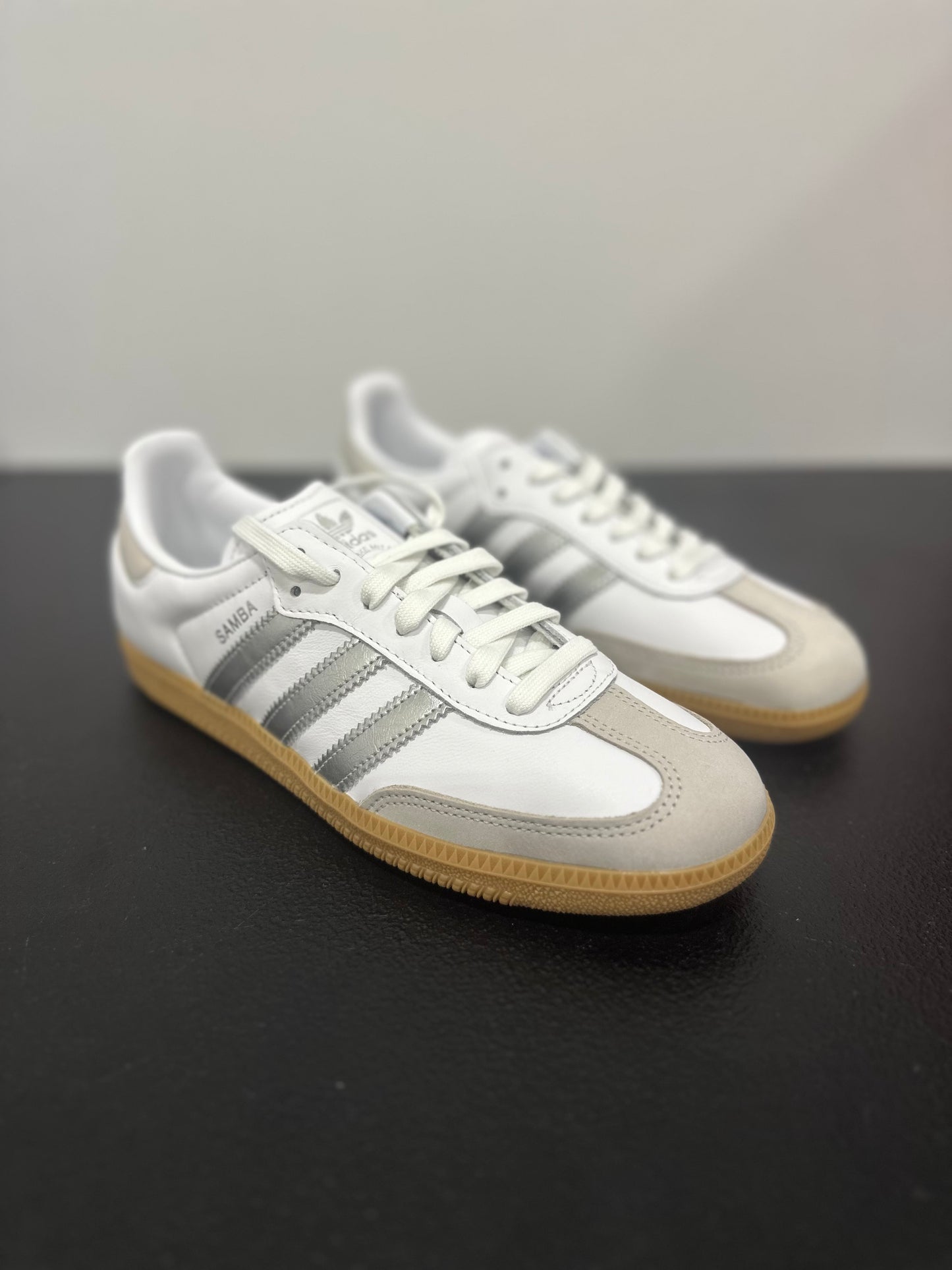 adidas Samba OG White Silver Metallic Grey (Women's)