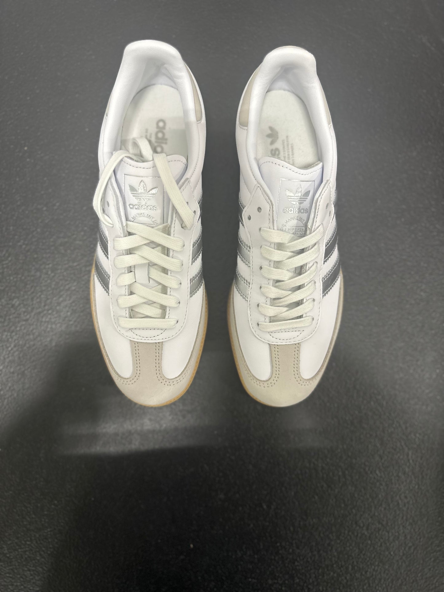 adidas Samba OG White Silver Metallic Grey (Women's)