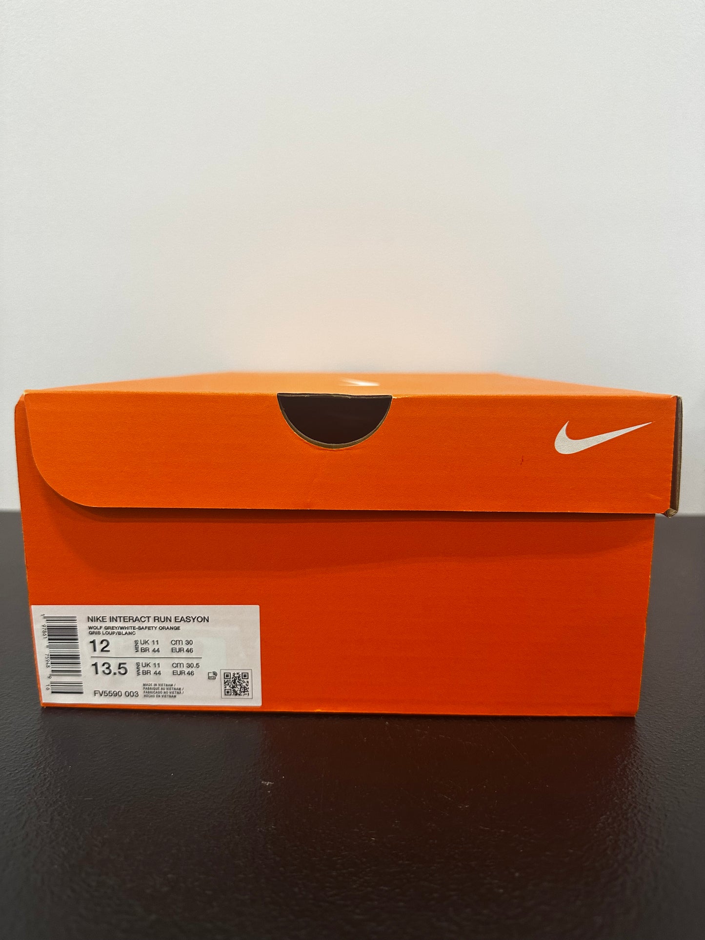 Nike Interact Run EasyOn Wolf Grey Safety Orange University Red White