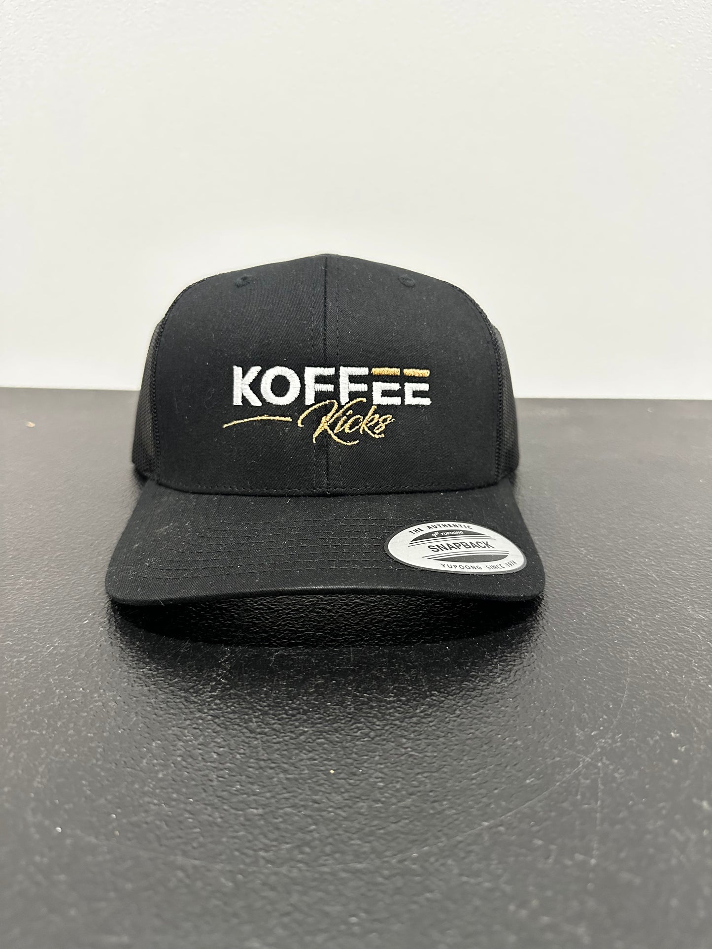 Koffee Kicks Trucker Hat - Black