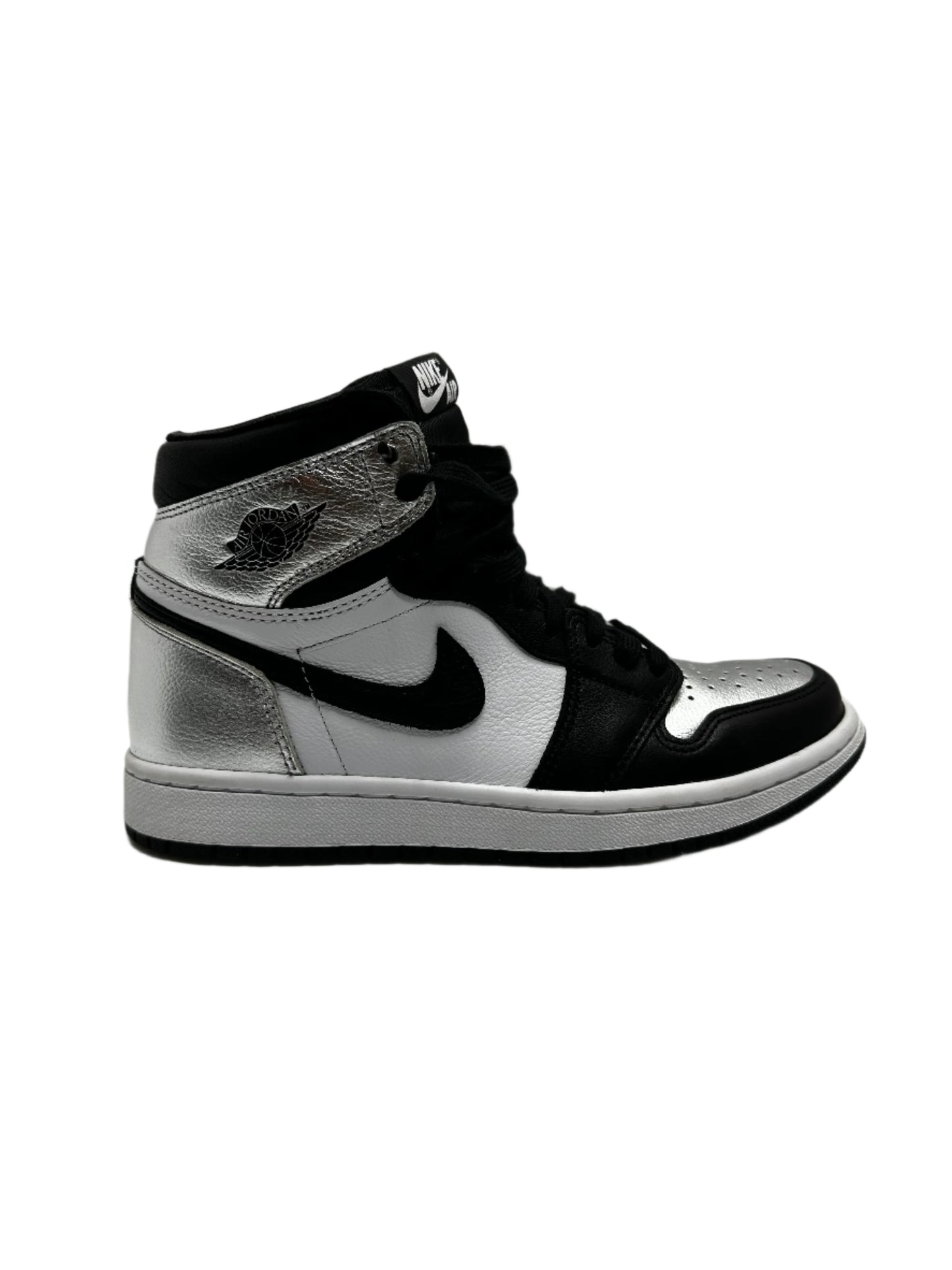 Preowned - Jordan 1 Retro High Silver Toe - Silver/Black