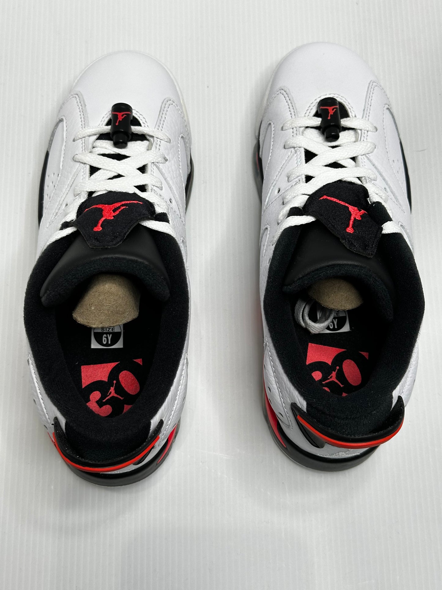 Jordan 6 Retro Low White Infrared 23 Black (GS) - Silver/Red
