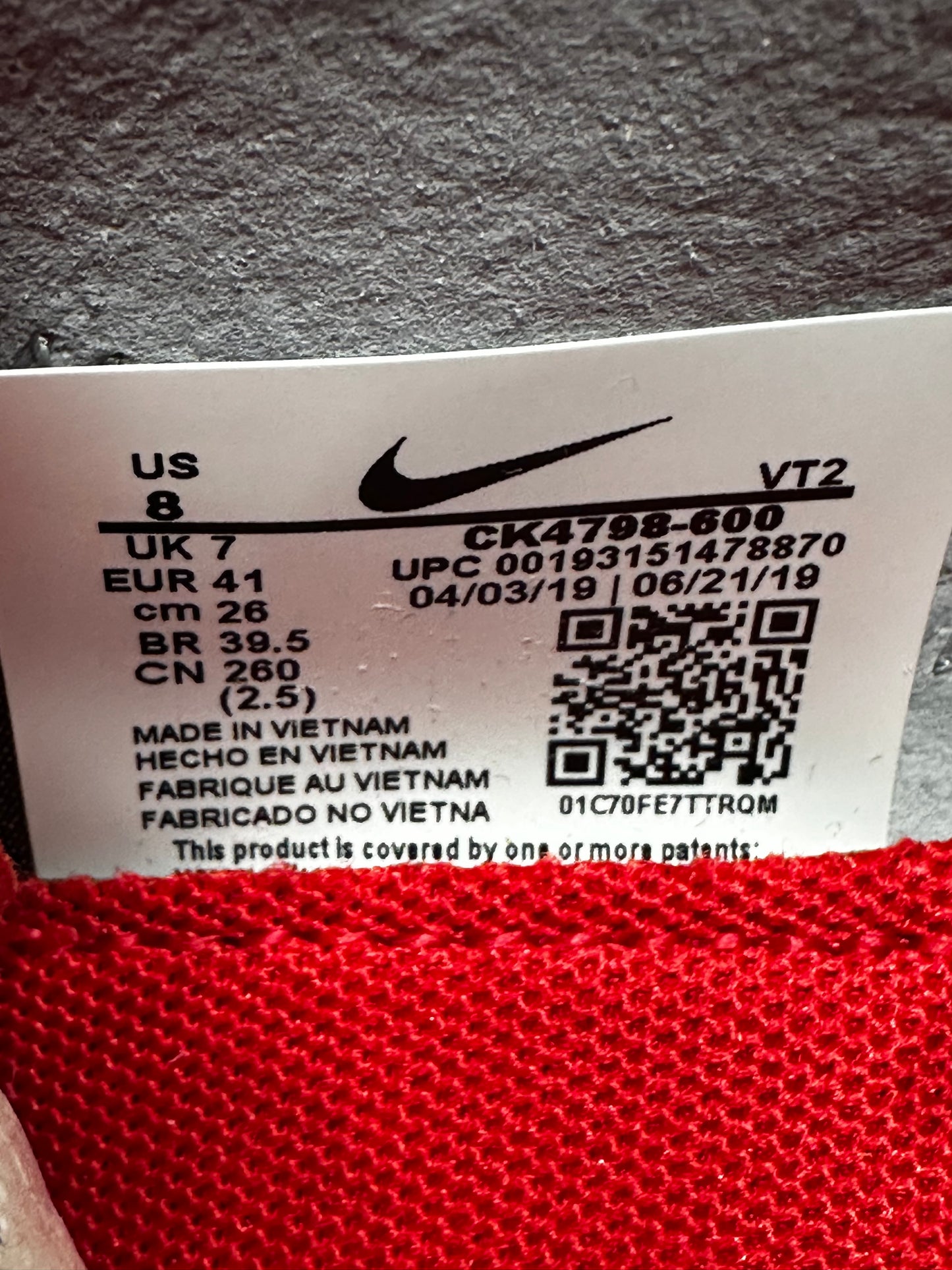 Nike React Element 55 Ohio St - University Red/White/Wolf Grey