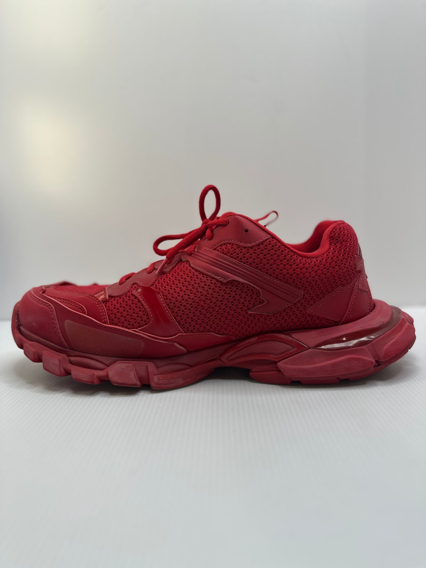 Preowned Balenciaga Track 3 Destroyed Red