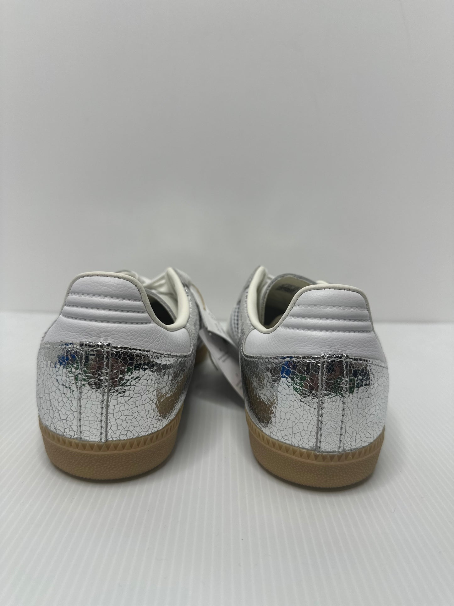 adidas Samba OG Silver Metallic Cracked Leather (Women's)