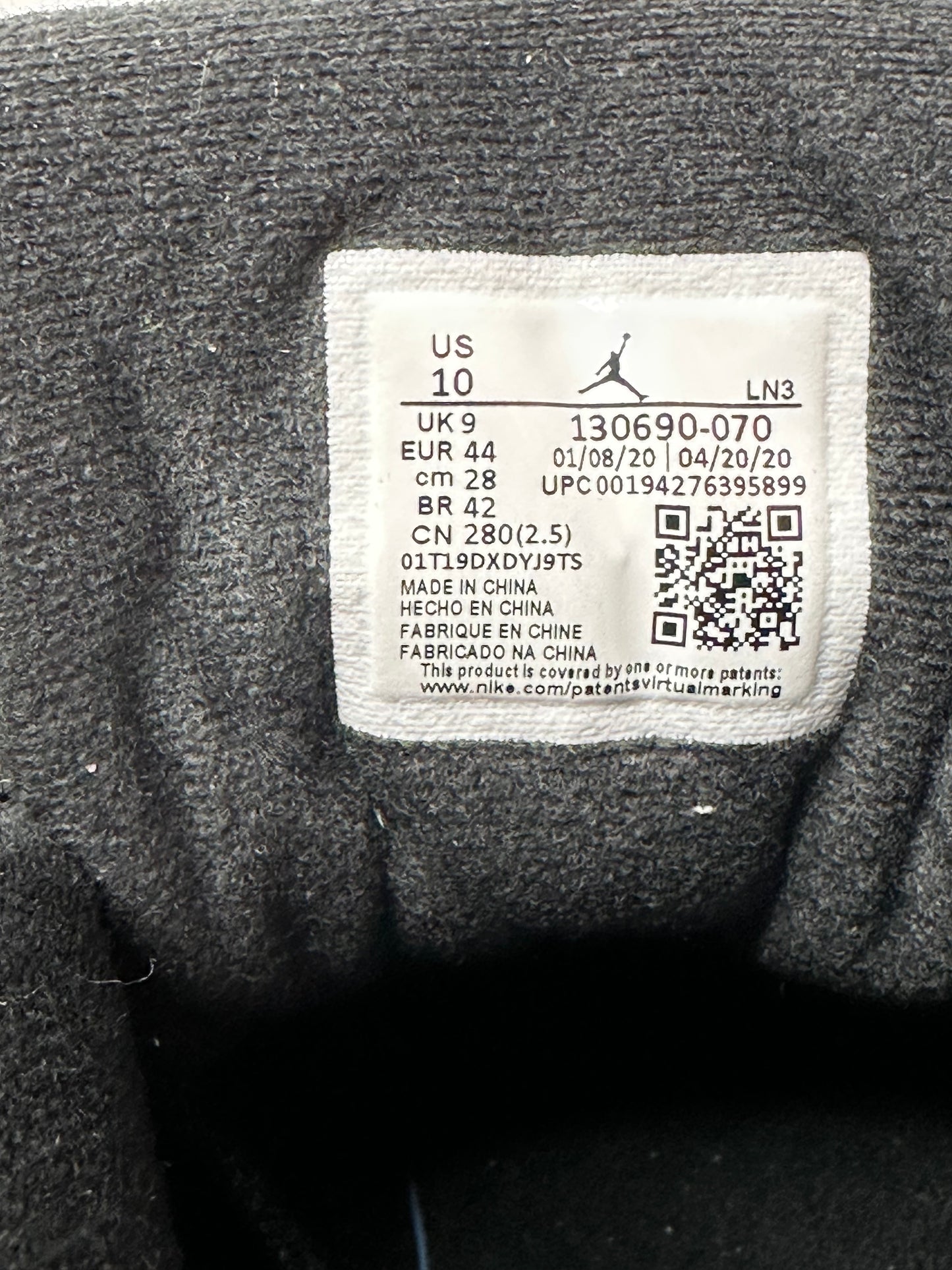 Preowned Jordan 12 Retro Black University Gold
