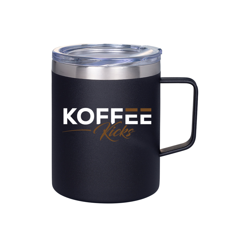 Koffee Kicks Prime Line 12oz Vacuum Insulated Coffee Mug With Handle