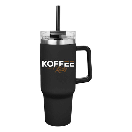Koffee Kicks 40 Oz. Intrepid Stainless Steel Tumbler