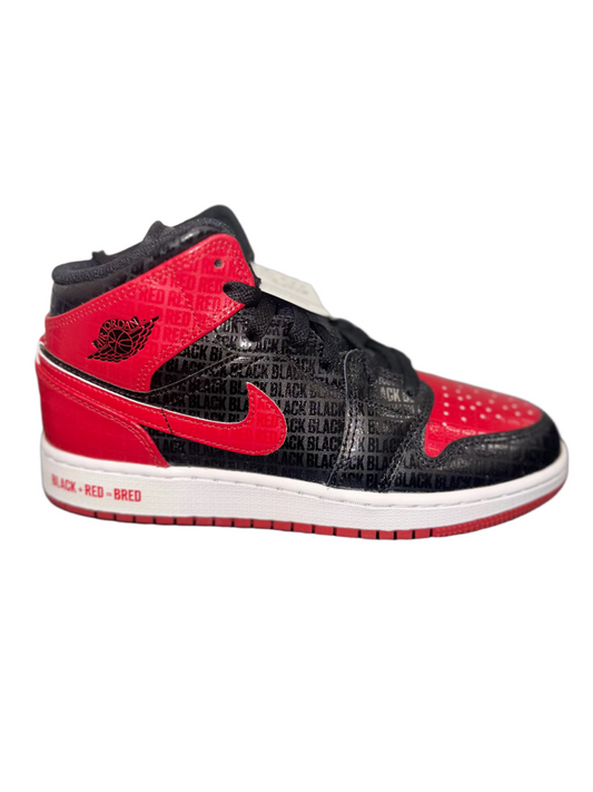 Jordan 1 Mid Bred Text (GS)