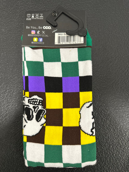 Odd Sox Graphic Socks Dead Checkerboard Crew Socks