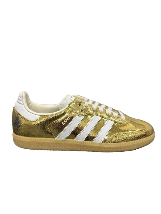 adidas Samba OG Gold Metallic Cracked Leather (Women's)