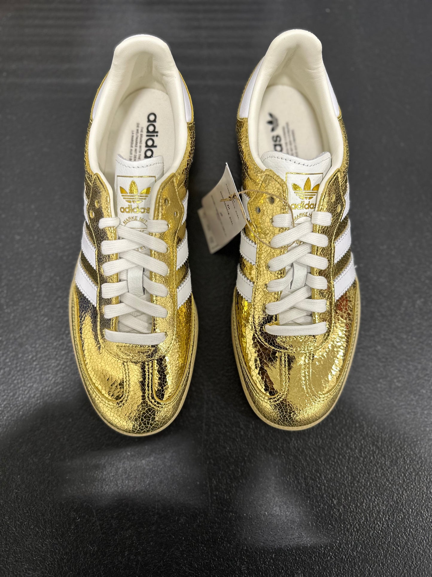 adidas Samba OG Gold Metallic Cracked Leather (Women's)
