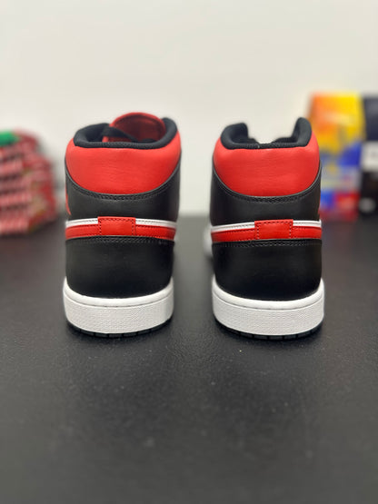 Jordan 1 Mid White Black Red (2022)