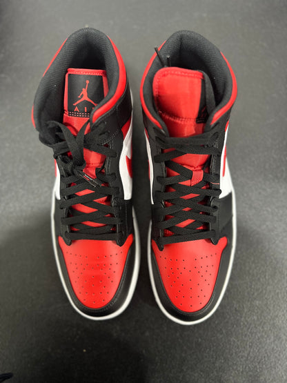 Jordan 1 Mid White Black Red (2022)
