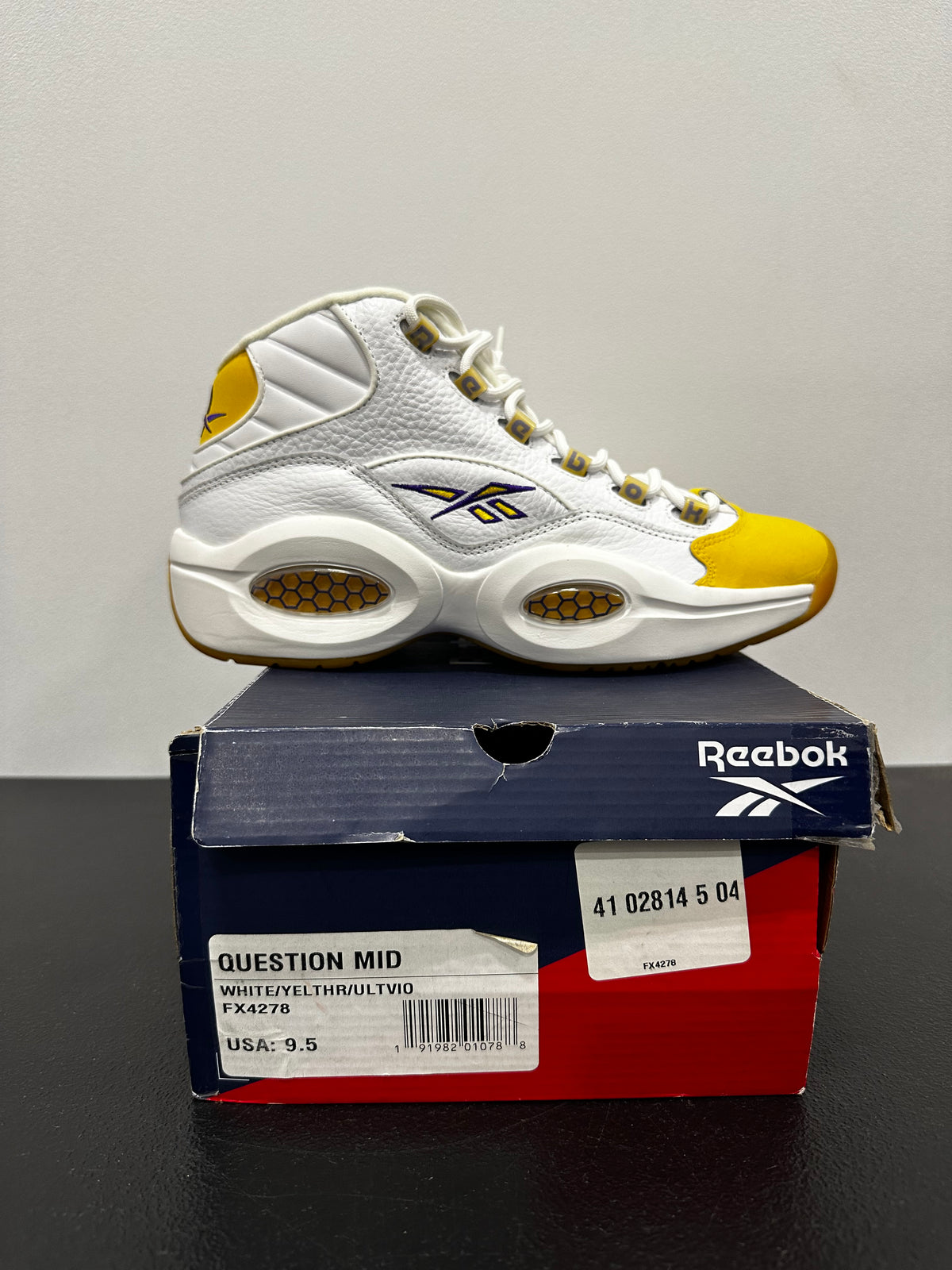 Reebok Question Mid Yellow Toe