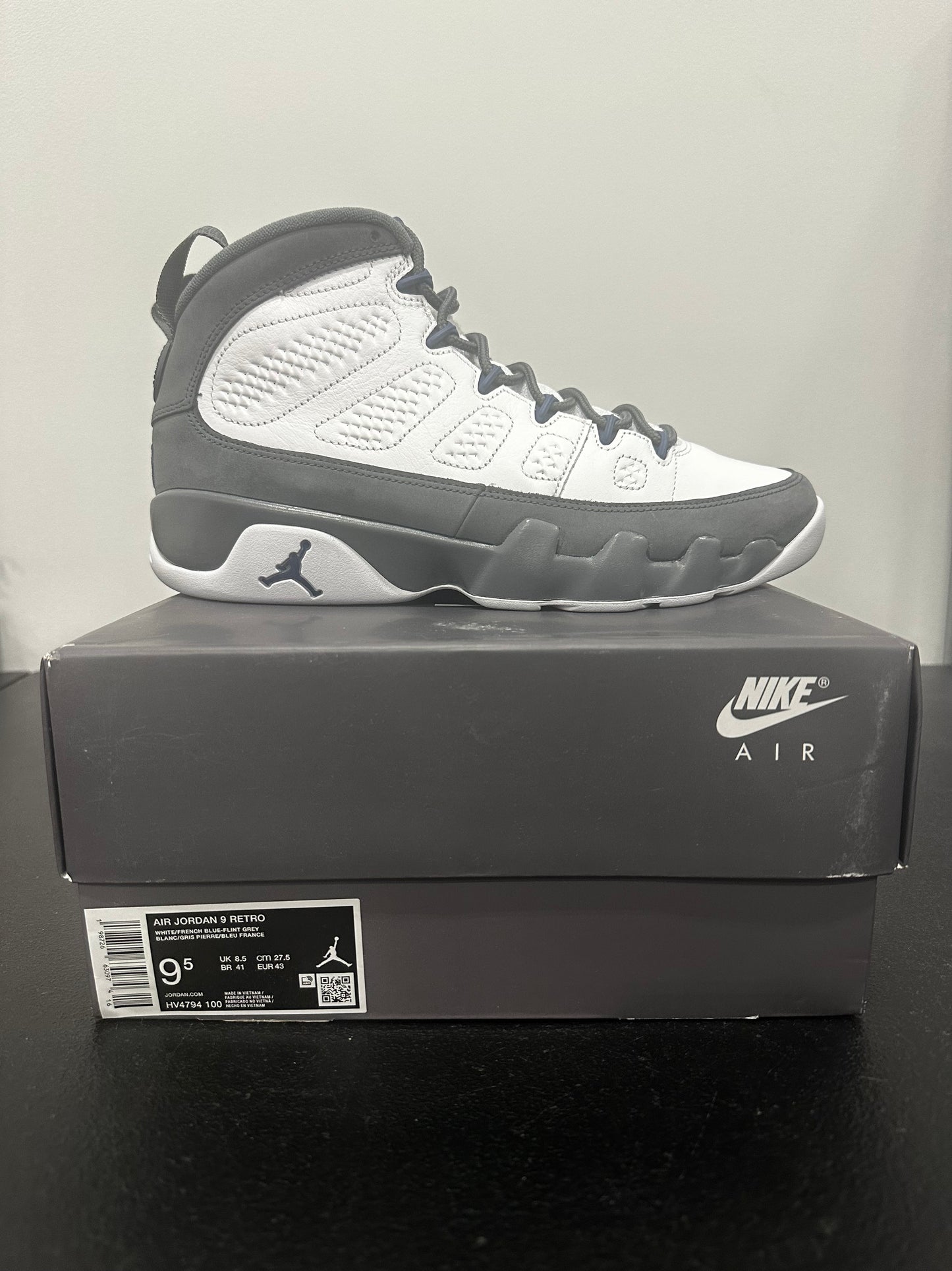 Jordan 9 Retro Flint Grey French Blue (2026)