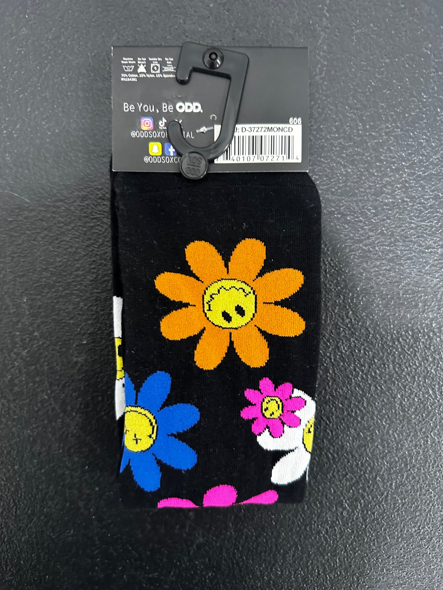 Odd Sox Graphic Socks Trippy Flowers