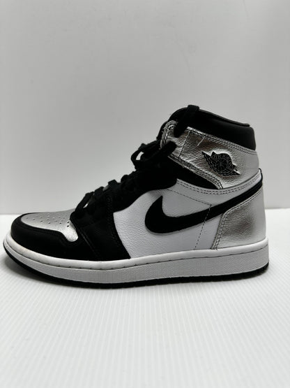 Preowned - Jordan 1 Retro High Silver Toe - Silver/Black