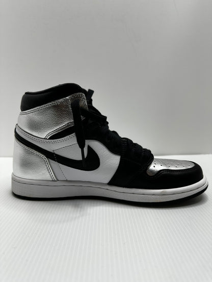 Preowned - Jordan 1 Retro High Silver Toe - Silver/Black