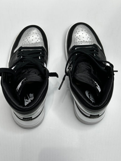 Preowned - Jordan 1 Retro High Silver Toe - Silver/Black