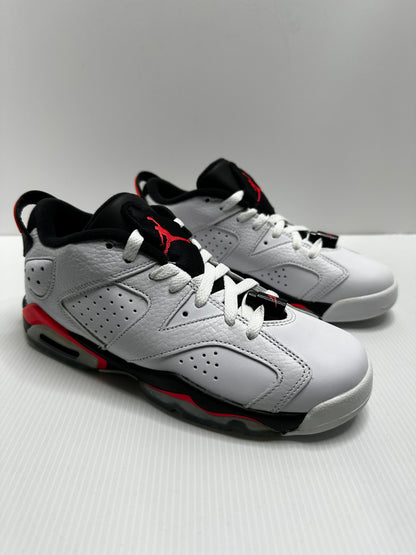 Jordan 6 Retro Low White Infrared 23 Black (GS) - Silver/Red