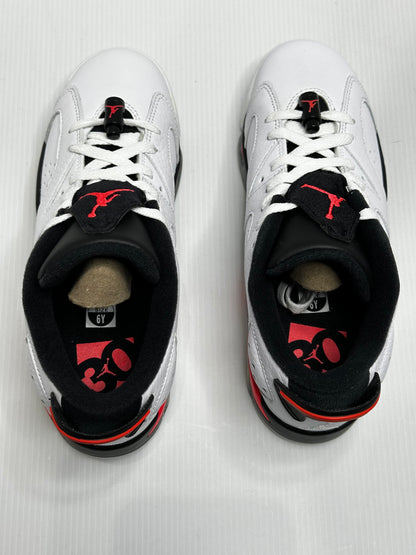 Jordan 6 Retro Low White Infrared 23 Black (GS) - Silver/Red