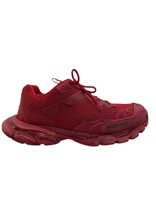 Preowned Balenciaga Track 3 Destroyed Red