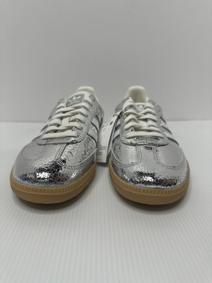 adidas Samba OG Silver Metallic Cracked Leather (Women's)