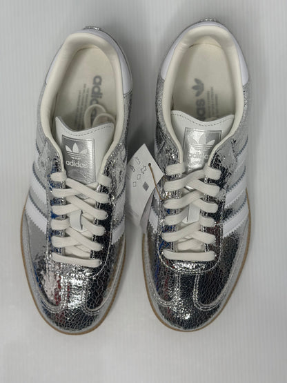 adidas Samba OG Silver Metallic Cracked Leather (Women's)